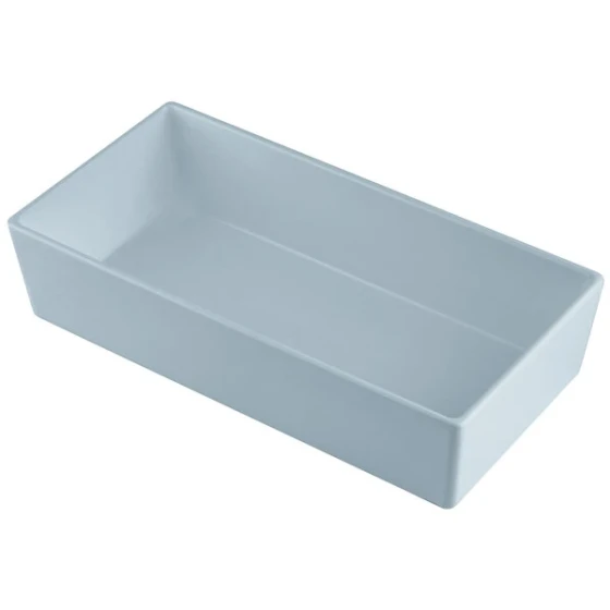 TableCraft CW5012GY Simple Solutions 1/3 Size Gray Cast Aluminum Straight Sided Bowl - 3" Deep