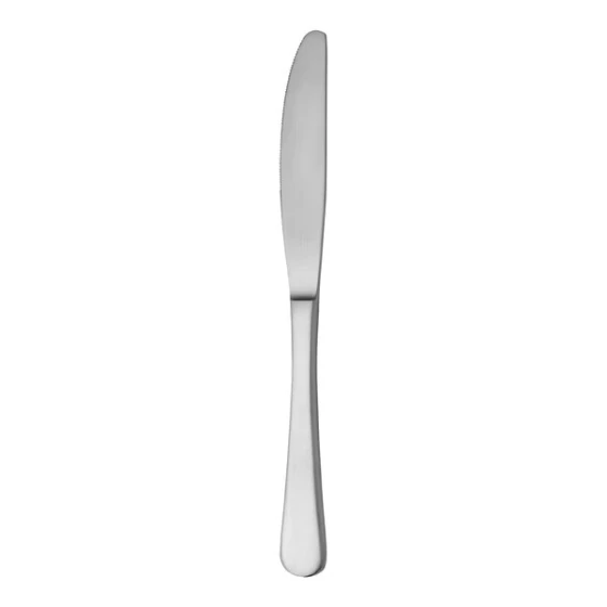 SVS Kampton Satin 9" 18/0 Stainless Steel Heavy Weight Dinner Knife - 12/Case
