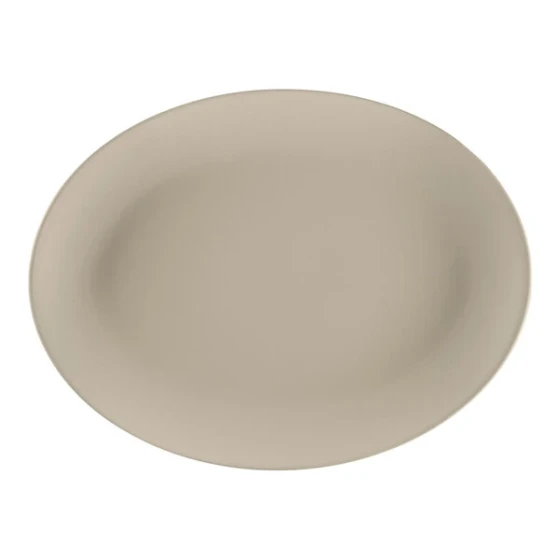 RAK Porcelain Argila Epura 14 3/16" x 10 5/8" Gray Porcelain Oval Platter - 6/Case
