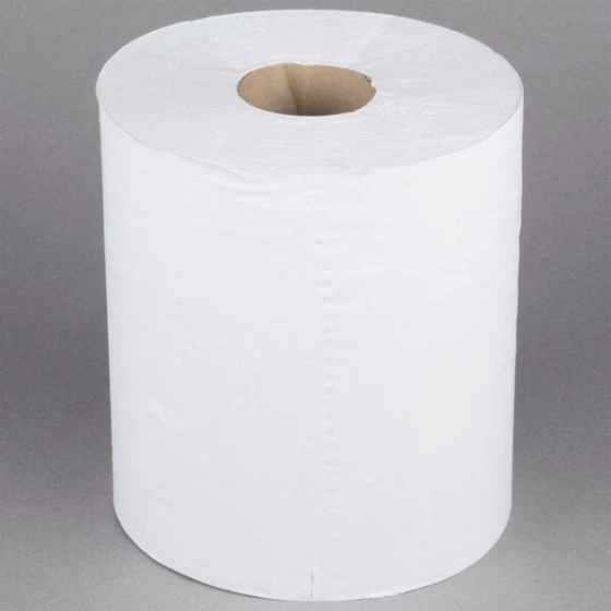 Merfin 391 1-Ply 1000' White Center Pull Paper Towel Roll - 6/Case