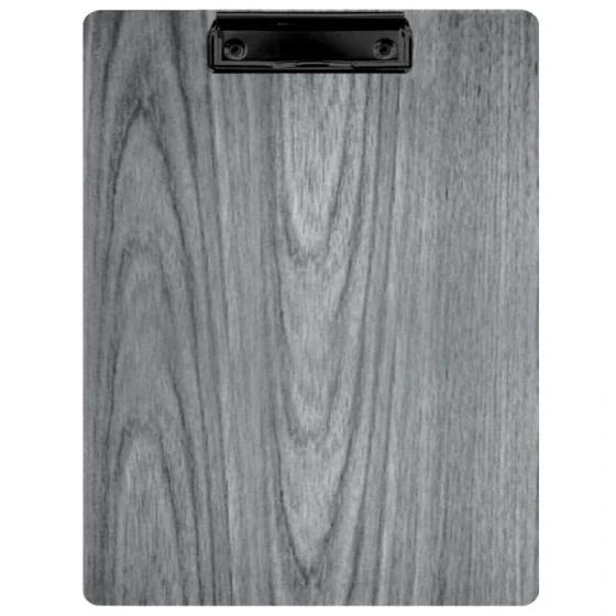Menu Solutions WDCLIP-C Ash 8 1/2" x 11" Customizable Wood Menu Clip Board