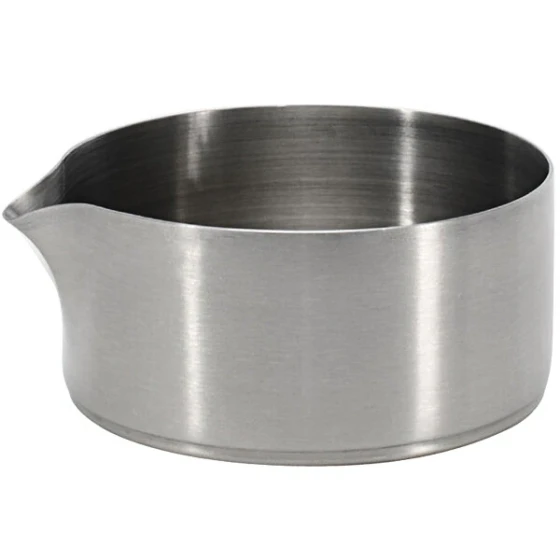 Front of the House Soho 5 oz. Brushed Stainless Steel Round Creamer - 12/Case