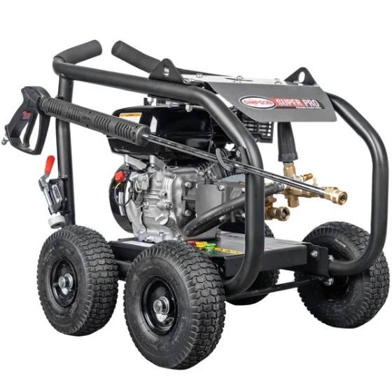 Simpson 65200 Super Pro Pressure Washer with Roll Cage, Honda Engine, and 25' Hose - 3,600 PSI; 2.5 GPM