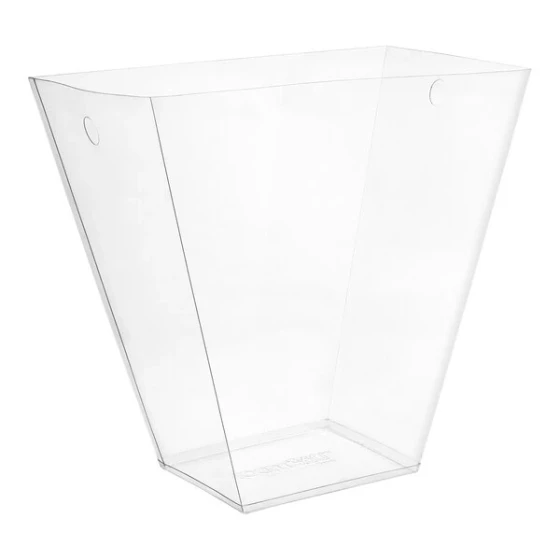 room360 11 Qt. Clear PVC Slender Flare Wastebasket Liner - 96/Pack