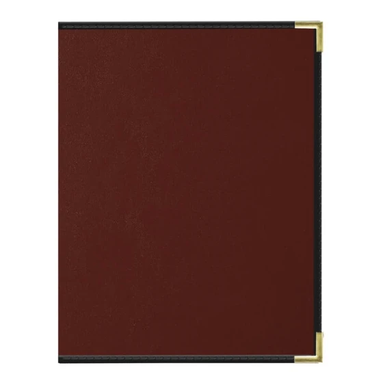 H. Risch, Inc. Oakmont 8 1/2" x 11" Wine 10-View Menu Cover
