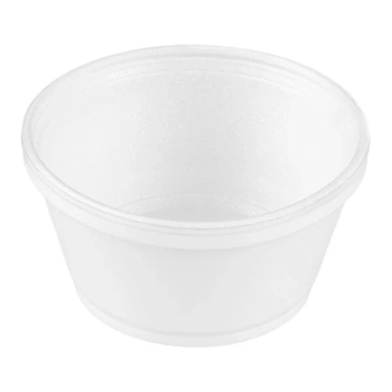Dart 8SJ20 8 oz. Extra Squat White Customizable Foam Food Container - 1,000/Case
