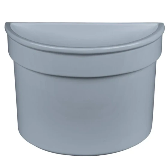 TableCraft CW1312GY 5 Qt. Gray Cast Aluminum Half Soup Bowl