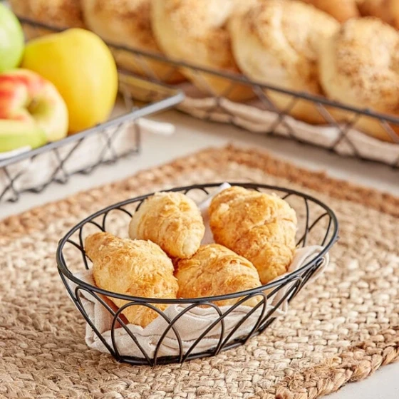 TableCraft Petal Collection 9" x 2 1/2" Round Wire Basket