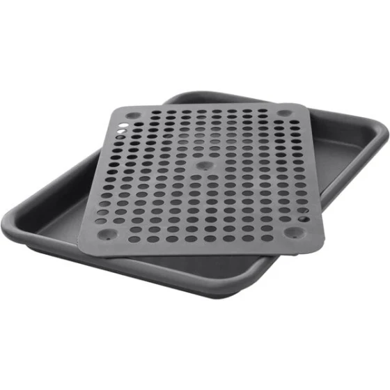 LloydPans 9 inch x 13 inch 2-Piece Oven Roaster Set with Pre-Seasoned Tuff-Kote® Finish SET-15343