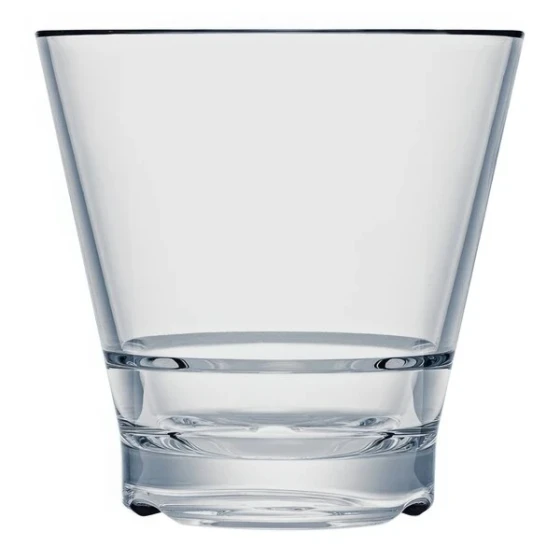 Strahl CapellaStack from Steelite International 12 oz. Plastic Stackable Rocks / Double Old Fashioned Glass - 12/Pack