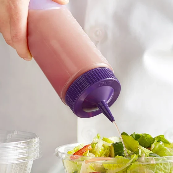 Vollrath 4924C-54 Traex® Color-Mate™ 24 oz. Purple Single Tip Wide Mouth Squeeze Bottle