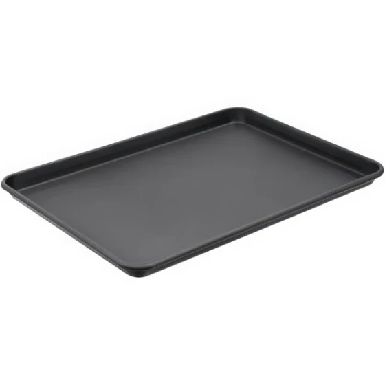 LloydPans 13 inch x 18 inch Half Size Aluminum Bun / Sheet Pan with Dura-Kote Finish XABP-18X13X1-DK