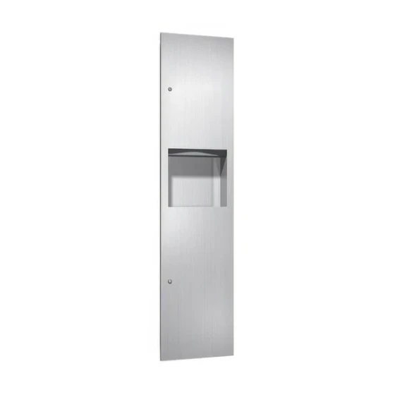 American Specialties, Inc. Simplicity 10-6467 Stainless Steel Recessed Paper Towel Dispenser with 4.2 Gallon Waste Receptacle