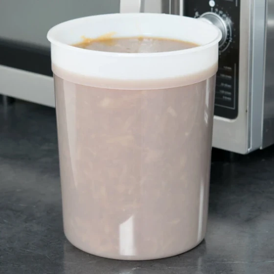 Placon 128 oz. Translucent Round Deli Container - 100/Case
