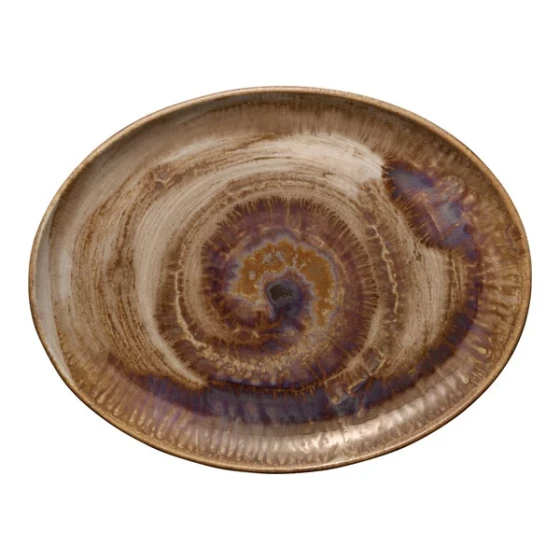 Heart & Soul Perfect Match 14 1/4" x 11" Oyster Porcelain Oval Coupe Platter - 6/Case