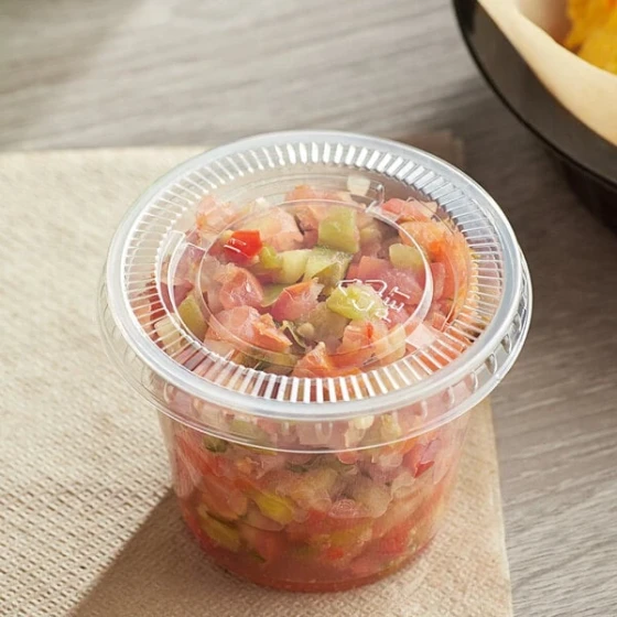 Choice PET Plastic Lid for 3.25 to 5.5 oz. Souffle Cup / Portion Cup - 2,500/Case