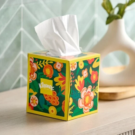 Kleenex® Ultra Soft 60 Sheet 3-Ply Facial Tissue Cube - 48/Case