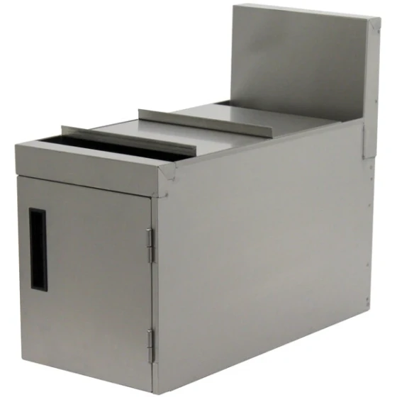 Advance Tabco PRT-12 Prestige Series 12" x 25" Rectangular Stainless Steel Trash Can Cabinet - 19" High