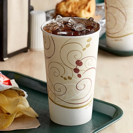 Solo TPH445P-J8000 Symphony 44 oz. Poly Paper Cold Cup - 500/Case