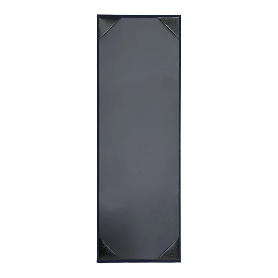 H. Risch, Inc. Oakmont 4 1/4" x 14" Blue 1-Panel Menu Cover with Album Style Corners