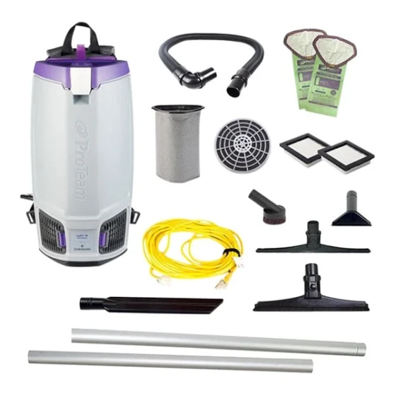 ProTeam GoFit® 10 107694 10 Qt. Backpack Vacuum with 107463 15" Sidewinder Hard Surface / Carpet Kit - 120V