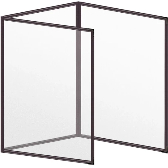 H. Risch, Inc. TET Deluxe Sewn 8 1/2" x 11" Brown 6 View Foldout Vinyl Menu Cover With Black Smooth Corners and Matte Finish