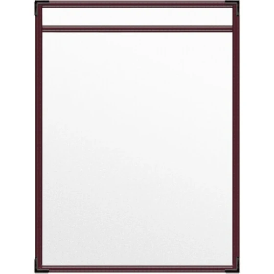 H. Risch, Inc. TES Deluxe Sewn 8 1/2" x 11" Maroon 2 View Vinyl Menu Cover with Black Smooth Corners and Matte Finish
