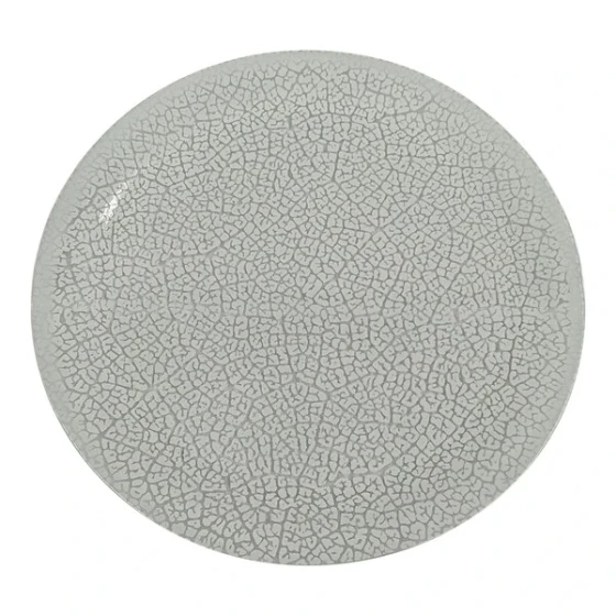Rosseto Kalderon Foglia 13" Round White Glass Platter - 2/Set