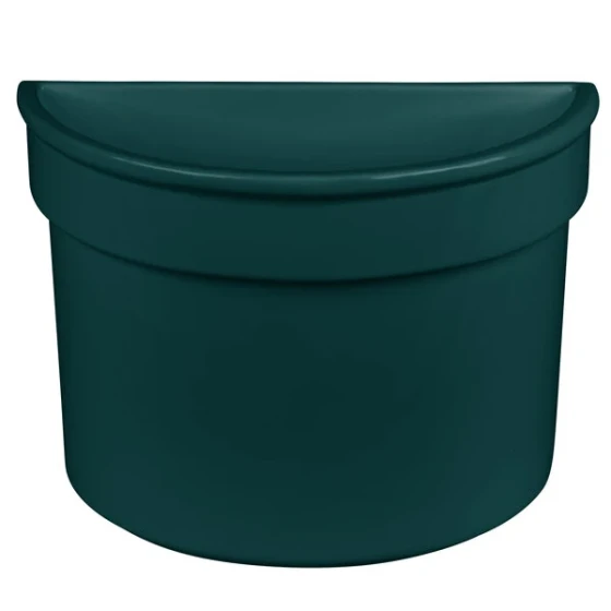 TableCraft CW1312HGN 5 Qt. Hunter Green Cast Aluminum Half Soup Bowl