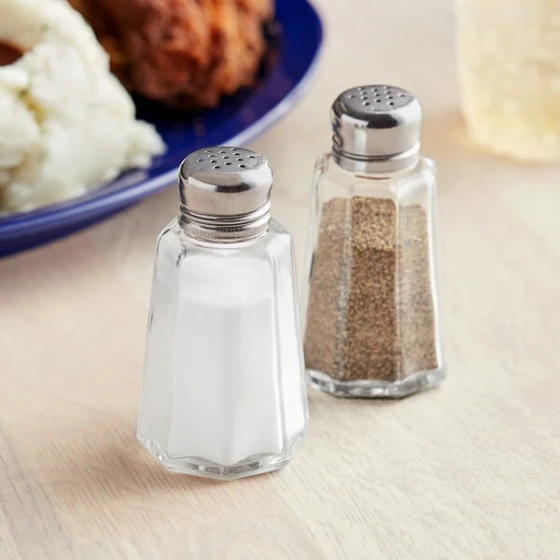 Choice 2 oz. Mushroom Top Salt and Pepper Shaker - 12/Pack