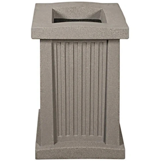 Wausau Tile WS2015 Prairie Square Plastic Cigarette Receptacle