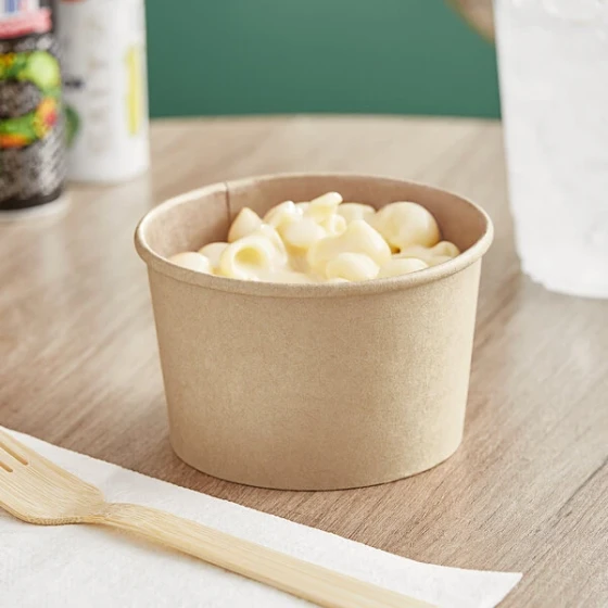 Choice 8 oz. Kraft Poly-Coated Paper Food Cup - 1,000/Case