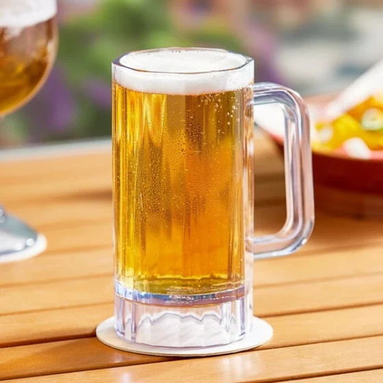Choice 16 oz. Plastic Beer Mug - 12/Case