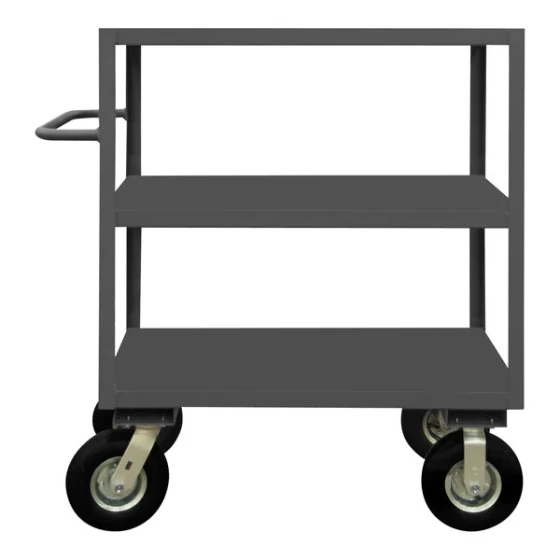 Durham Mfg 36" x 72" 14 Gauge Steel 3-Shelf Instrument Cart RIC-367250-3-95 - 1,2000 lb. Capacity