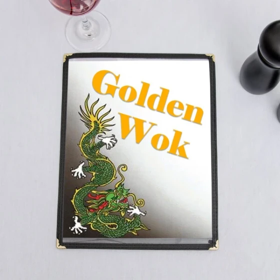 Choice 8 1/2" x 11" Menu Paper - Asian Themed Dragon Design Cover - 100/Pack