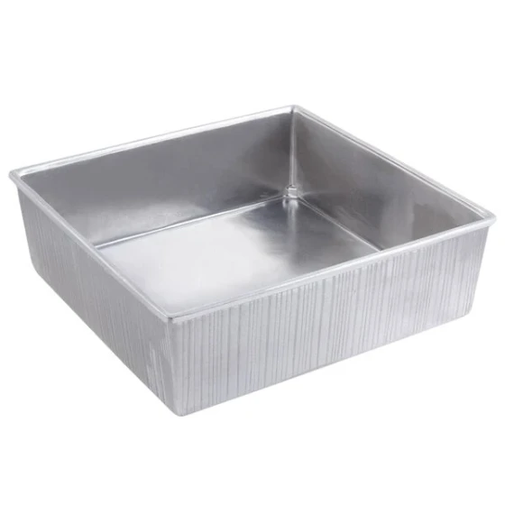 Bon Chef 9500P 245 oz. Pewter Glo Cast Aluminum Straight Sided Square Bowl