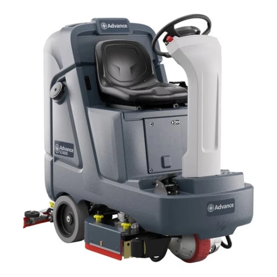 Advance SC4000 28D 56120031 EcoFlex 28" Cordless Ride-On Disc Floor Scrubber with AGM Batteries - 33 Gallon, 36V, 250 RPM