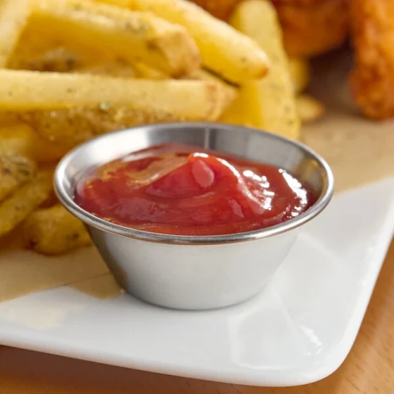 American Metalcraft MB3 1.5 oz. Stainless Steel Round Sauce Cup - 12/Case