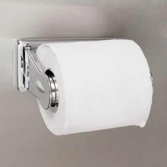 Bobrick B-264 ClassicSeries Surface-Mounted Vandal Resistant Single Roll Toilet Tissue Dispenser with Bright Polished Finish