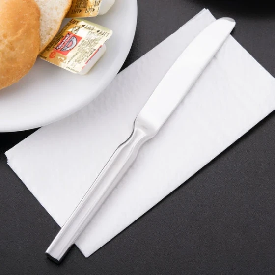 Libbey 969 554 Madison 7 1/8" 18/8 Stainless Steel Extra Heavy Weight Bread and Butter Knife - 36/Case