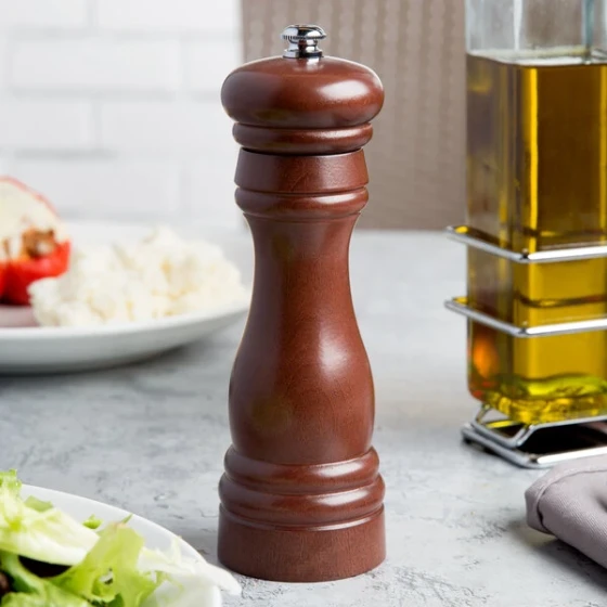 Fletchers' Mill FED06PM12-14 Federal 6" Walnut Stain Wooden Pepper Mill