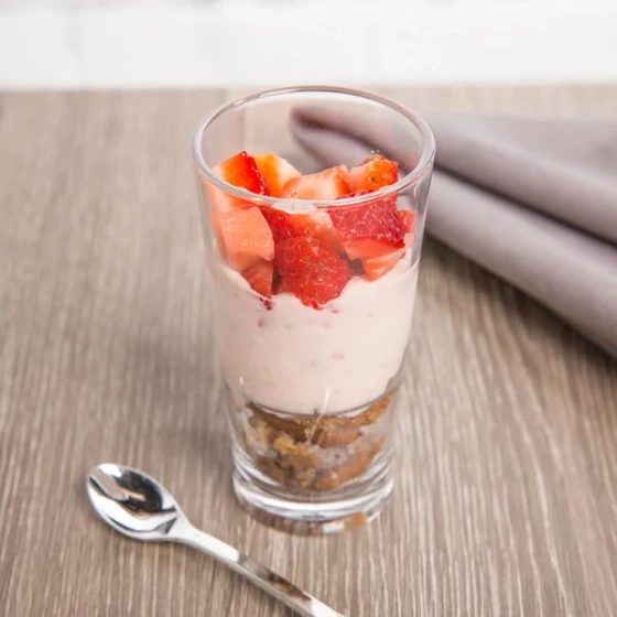 GET S-5-CL Revo 5 oz. Customizable SAN Plastic Stackable Tasting / Dessert Glass - 24/Case