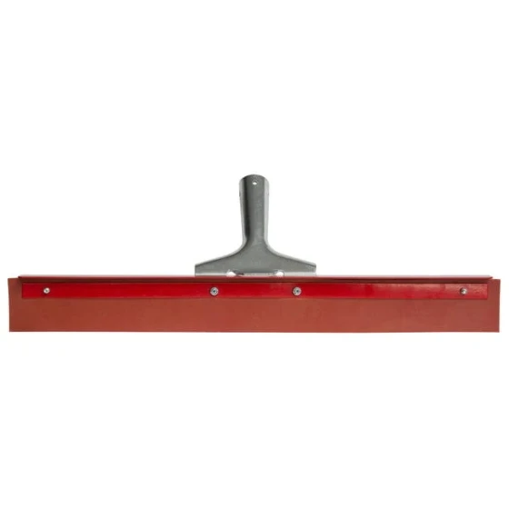 Carlisle Flo-Pac 4007500 18" Straight Red Gum Rubber Heavy-Duty Floor Squeegee with Metal Frame