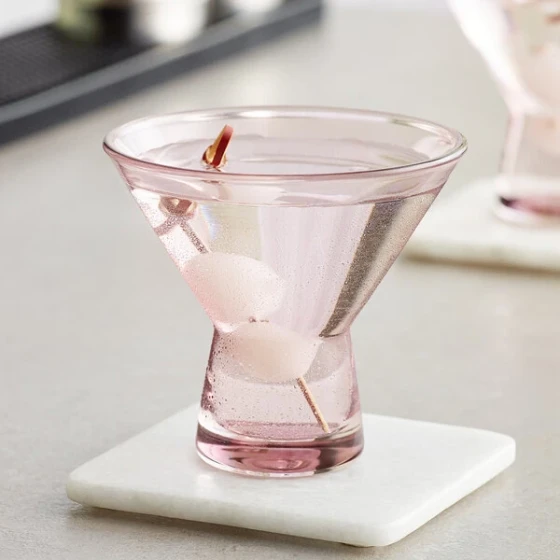 Acopa Pangea 8.5 oz. Mauve Martini Glass - 12/Case