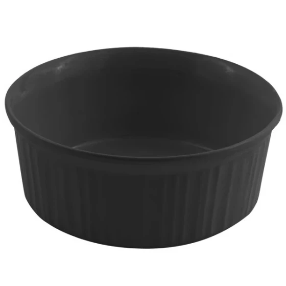 Bon Chef 5054 2.5 Qt. Black Sandstone Finish Cast Aluminum Casserole Dish