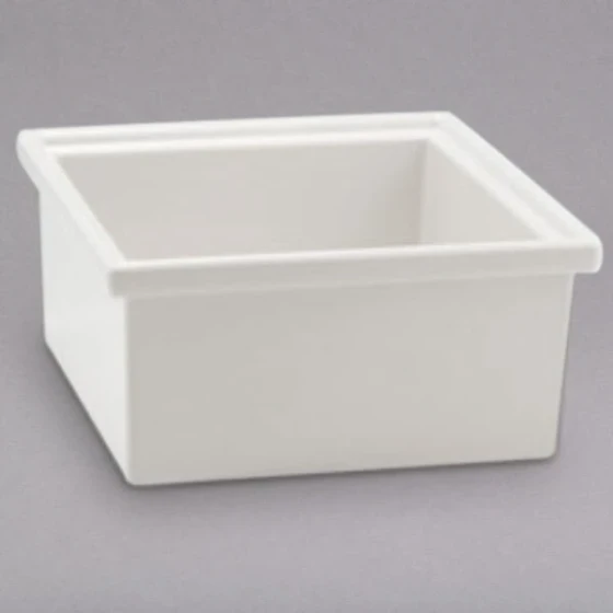 Bon Chef EZ-16-3PWHT EZ Fit Smart Bowl White Sandstone Finish 1/6 Size - 3" Deep