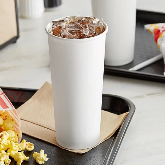Choice 22 oz. White Poly Paper Cold Cup - 1,000/Case