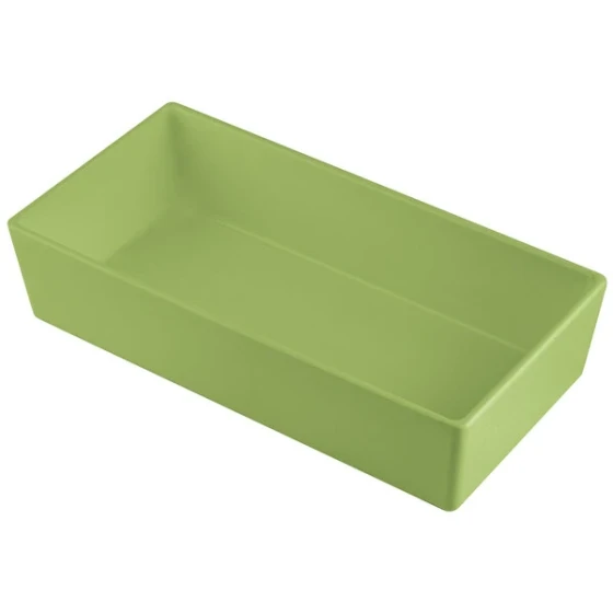 TableCraft CW5012MM Simple Solutions 1/3 Size Modern Mint Cast Aluminum Straight Sided Bowl - 3" Deep