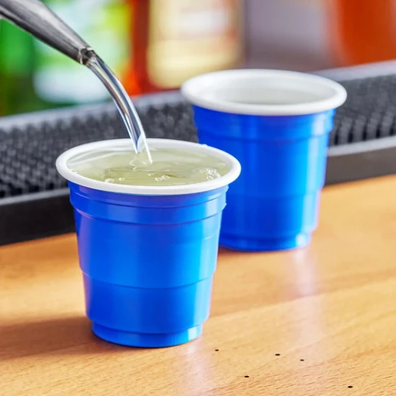 Choice 2 oz. Blue Plastic Shot Cup - 1,000/Case