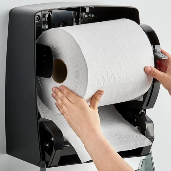 Morcon Morsoft 8" 1-Ply White Hardwound Paper Towel Roll, 800 Feet / Roll - 6/Case